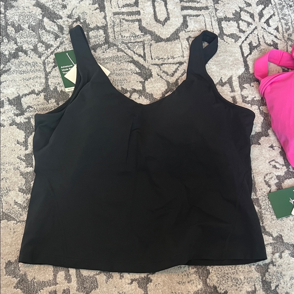 Black halara tank built in bra